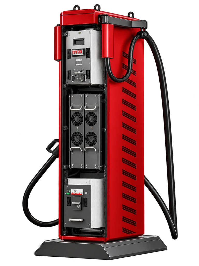 Ilustrasi bagian dalam Utopia Slim 160 dengan unit modul daya